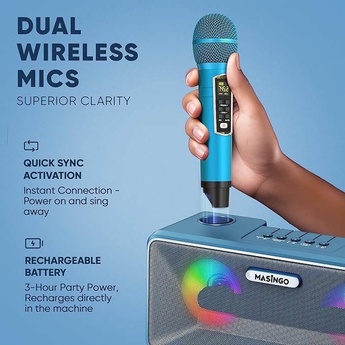MASINGO Karaoke Machine for Adults and Kids - Image 3