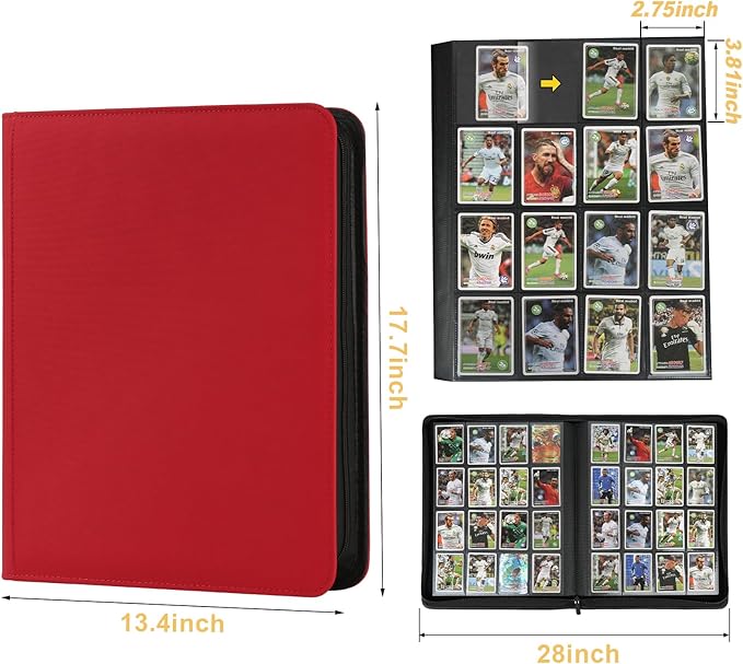Trading Card Binder 16 Pocket, 1024 Pockets Card Binders, Card Collection Binder - Image 2