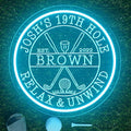 Custom LED 19th Hole Golf Neon Sign, Personalized Neon Name Signs by MiMaikNeonSign