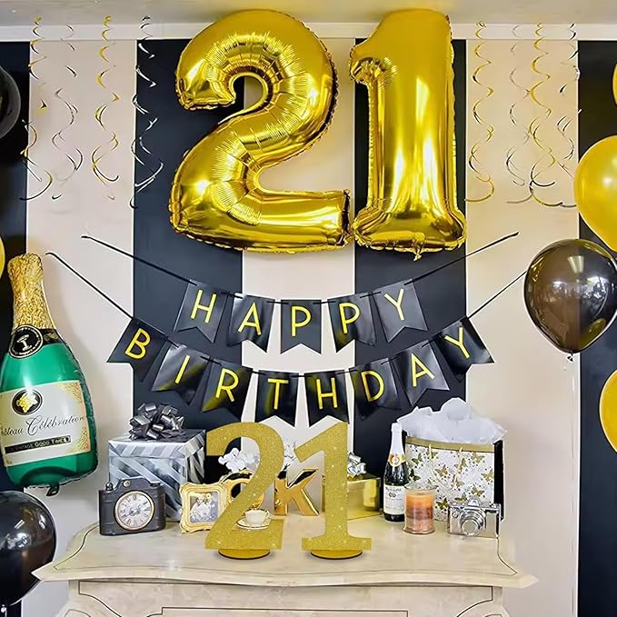 TONIFUL 11.8 Inch Gold Glitter Numbers Table Centerpieces 0-9 Birthday Party - Image 4