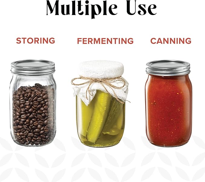 16 oz. Regular-Mouth Glass Mason Jars - Image 5