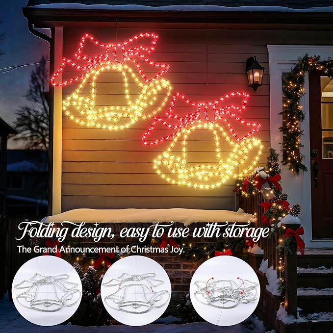 Christmas 33'' Large Bell Lights Decoration - Image 4