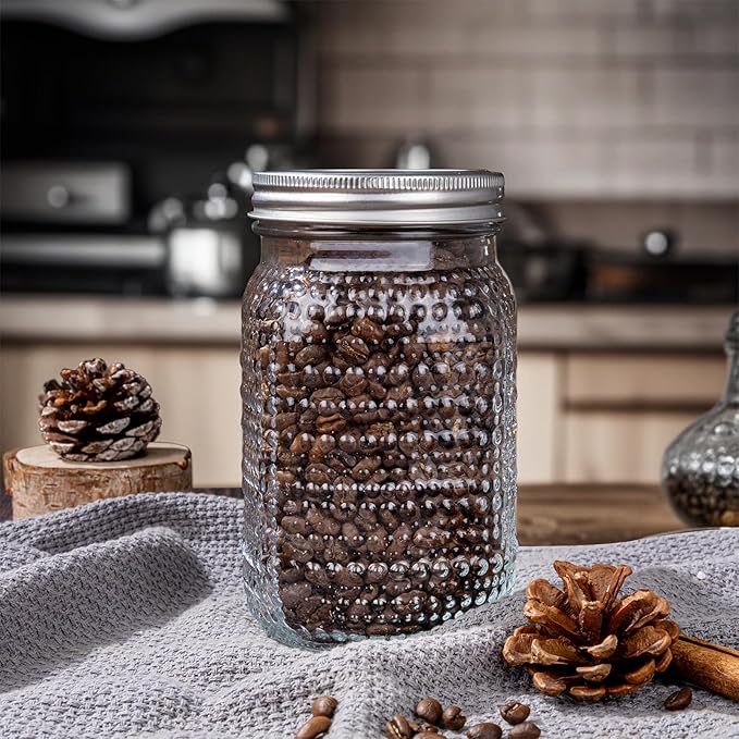 WELLIFE Mason Jars 32 oz, 2 Pack Quart Mason Jars Wide Mouth - Image 2