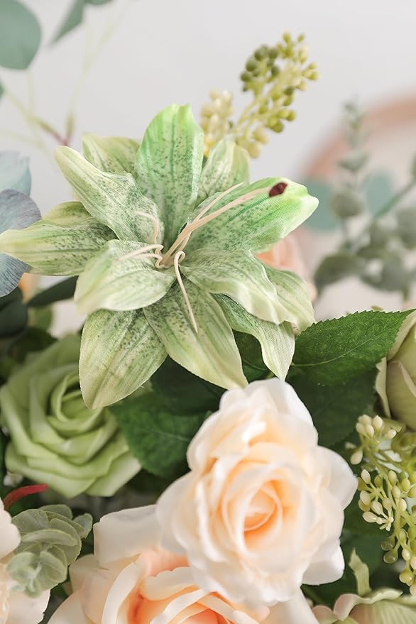 Serra Flora Artificial Flower Combo Fake Peony Rose Silk Flowers - Image 6