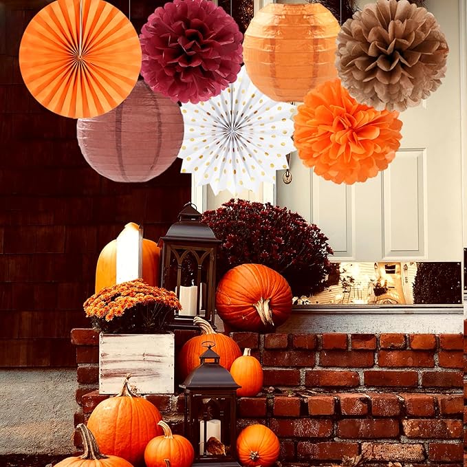 Burgundy Brown-Orange Baby-Shower Boho Party-Decorations - Image 6