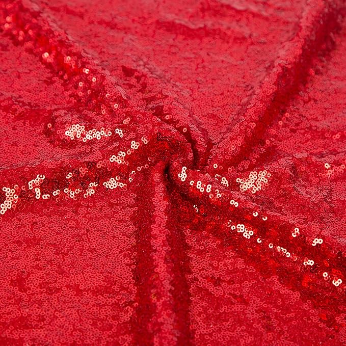 JYFLZQ Red Sequin Backdrop Curtains 6ft x 8ft 1 Panel Glitter Photo Booth - Image 7