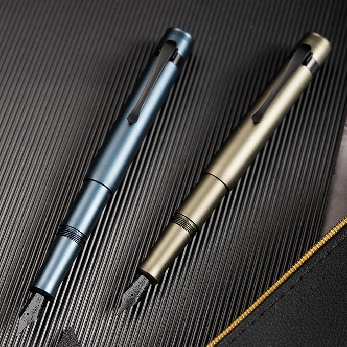 Hongdian M2 Black Forest Mini Fountain Pen, Extra Fine Soft Nib & Sleek Shape - Image 4