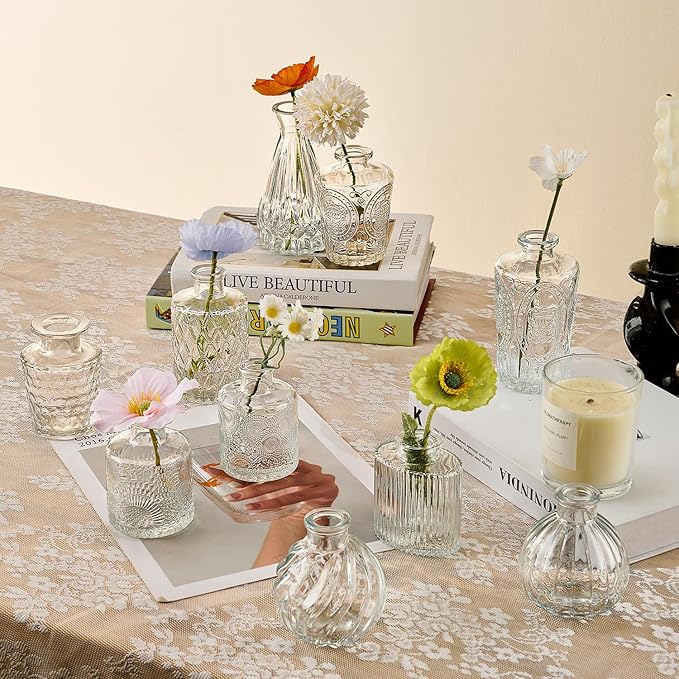 Glass Bud Vase Set of 33 Pcs Small Minimalist Vases - Image 5