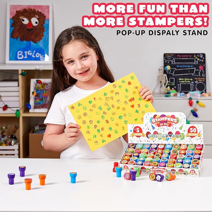 JOYIN 50 Pcs Assorted Stamps for Kids - Image 7