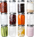 Mason Jars 32 oz Glass Canning Jars 12 Pack Wide Mouth Mason Jar by SUROQUE