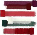 6 Rolls Handmade Fringe Chiffon Silk Ribbon 1.5" x 3 Yd Colorful Ribbon by Willbond+Technology+Limited