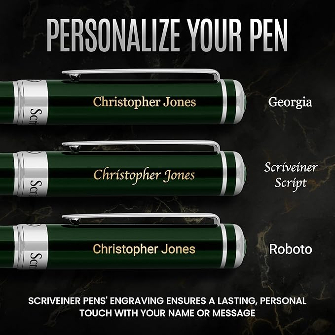 Scriveiner Personalized British Racing Green Pen - Image 2