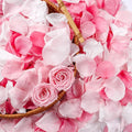 300 PCS Real Pink White Rose Flower Petals Confetti by Eslibin