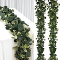 Eucalyptus Garland, 2 Packs 6FTGreen Flower Garland Decor, Artificial Faux by Unknown