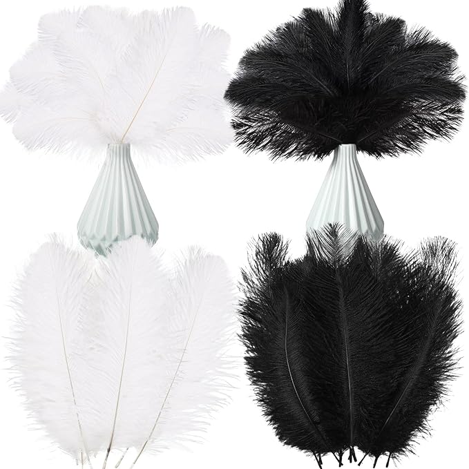 Crowye 100 Pcs Ostrich Feathers Bulk by Crowye