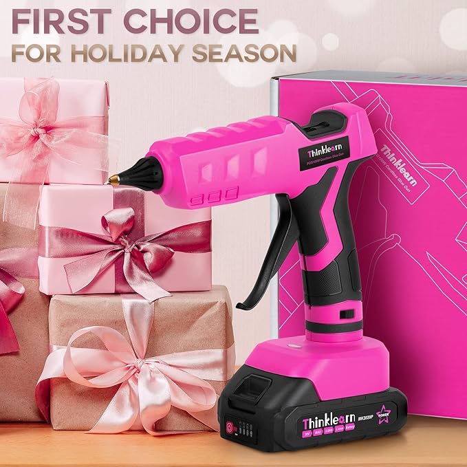 Hot Glue Gun, 20V Pink Cordless Glue Gun - Image 9