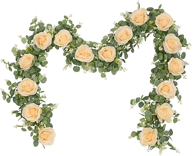Dolicer 2Pcs 13Ft Artificial Eucalyptus Garlands by DolicerLANDSCAPEQ