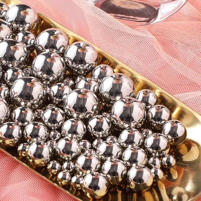 200 Pcs Vase Filler Beads Silver Pearl Beads - Image 5