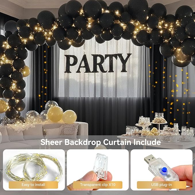 10×10ft Tulle Backdrop Curtains - Image 3
