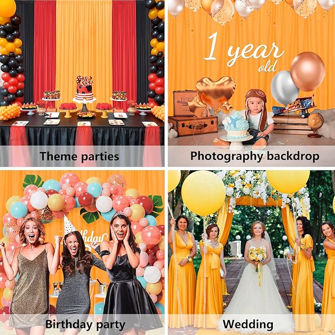10 x 7 Feet Orange B Backdrop Curtain - Image 6