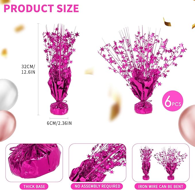 6 Pack Star Table Centerpieces for Party, Birthday Table Decorations for Kids - Image 7