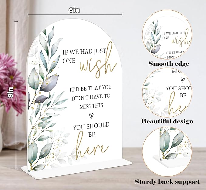 Acrylic Wedding Signs, Memorial Table Sign - Image 2