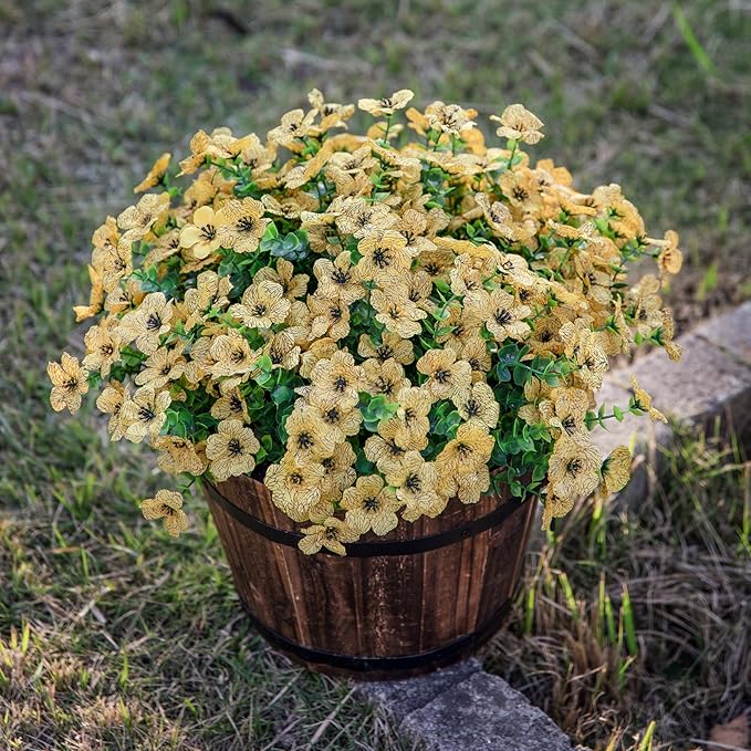 HyeFlora Artificial Fall Flowers Faux Mums - Image 9