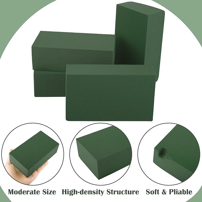 48 Packs Floral Foam Blocks Wet & Dry Floral Foam Bricks 5.5x3.1x1.8 Inch - Image 4