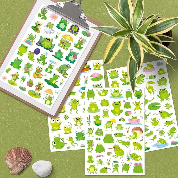 Frog Stickers Summer Spring Happy Honey Frog Decal Sticker 760 Counts Party - Image 6