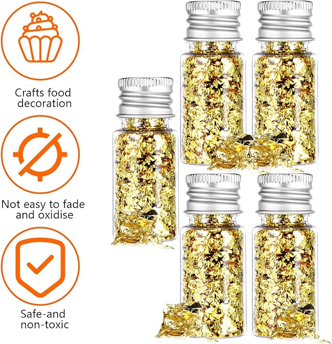 5Pcs Decorative Gold Leaf - Image 5
