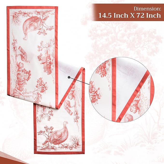 Maison d' Hermine Table Runner 100% Cotton Single Layer Table Runners 72 inches - Image 4