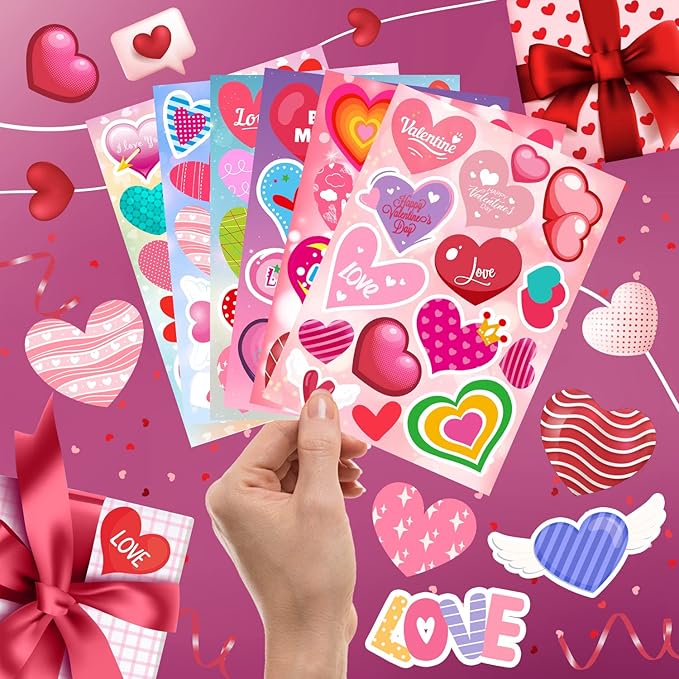 36 Sheets Heart Stickers, Valentine Stickers, Valentines Day Stickers - Image 5