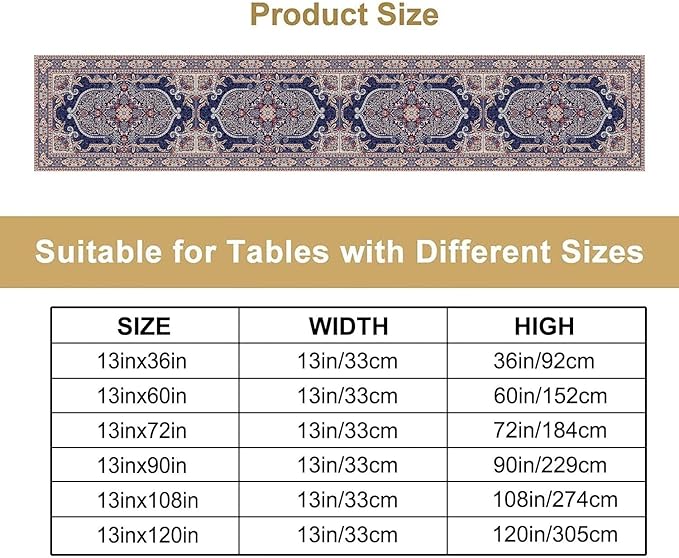 Vintage Boho Floral Table Runner, French Rustic Country Farmhouse Purple Golden - Image 4