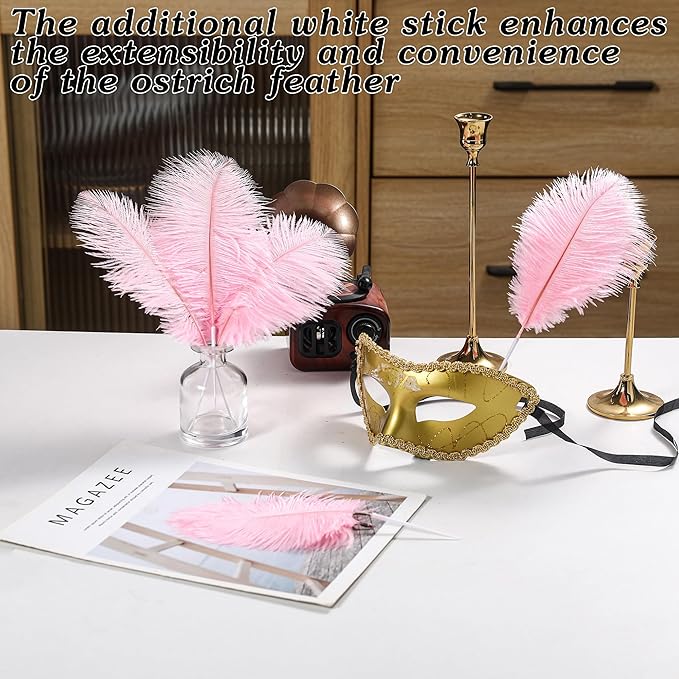 SOGUGOM Pink Craft Ostrich Feathers - Image 5