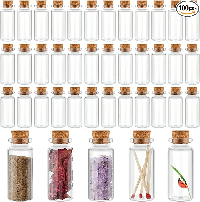 Gerrii 100 Pcs 30 ml Mini Glass Bottles by Gerrii