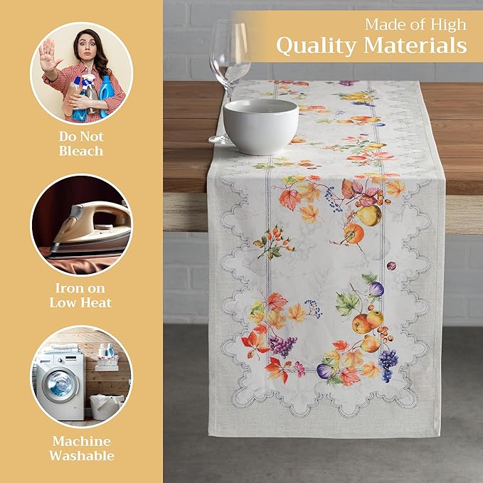 Maison d' Hermine Table Runner 100% Cotton Single Layer Table Runners 72 inches - Image 3