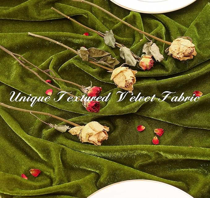 Velvet Table Runner 20 x 120 Inches 10ft Luxurious Thick Soft Velvet Christmas - Image 4