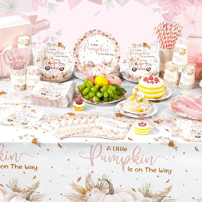 452 Pcs Little Pumpkin Baby Shower Decorations - Image 6
