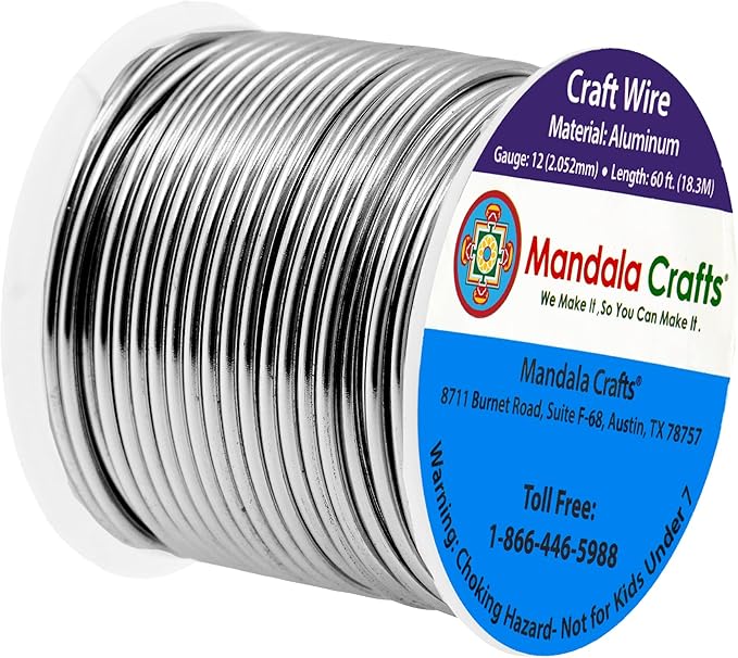 Mandala Crafts 12 Gauge Anodized Aluminum Craft Wire - Image 2