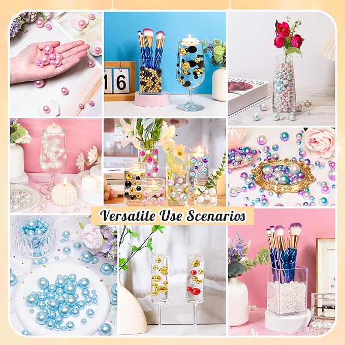 300Pcs Pearl Vase Filler, Candle Centerpieces, Wedding Birthday Party Home - Image 6