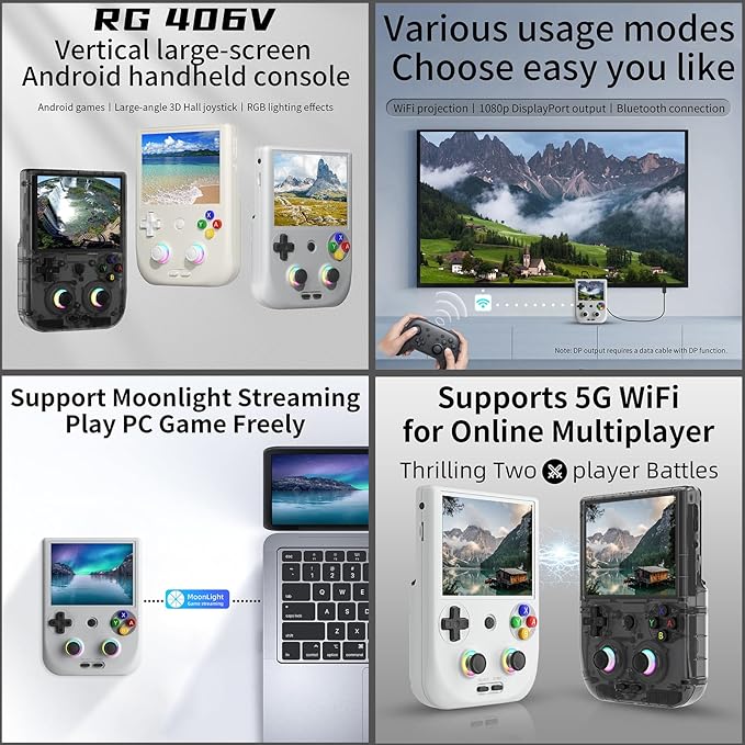 RG406V Handheld Game Console Preloaded Games RG 406V 4-inch IPS Multi-touch - Image 4