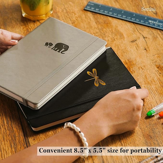 SETTINI Dotted Journal, 192 Archival-Quality Pages, QuillEase Bleed-Free Paper - Image 6