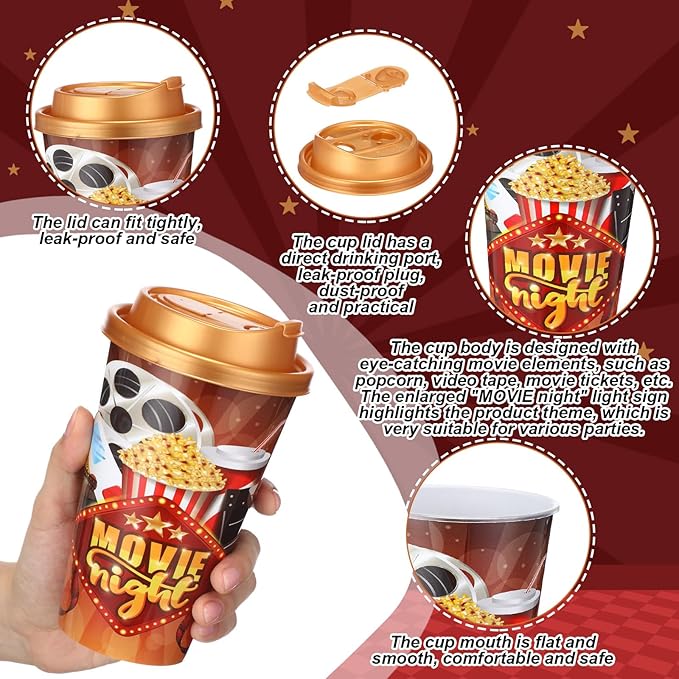 Yungyan 16 Sets Movie Night Party Favors Goodie Cups - Image 3