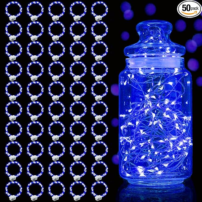 Aogist 50 Pack Fairy Lights 3 Modes 7ft 20 LED Waterproof, Battery Operated by Aogist