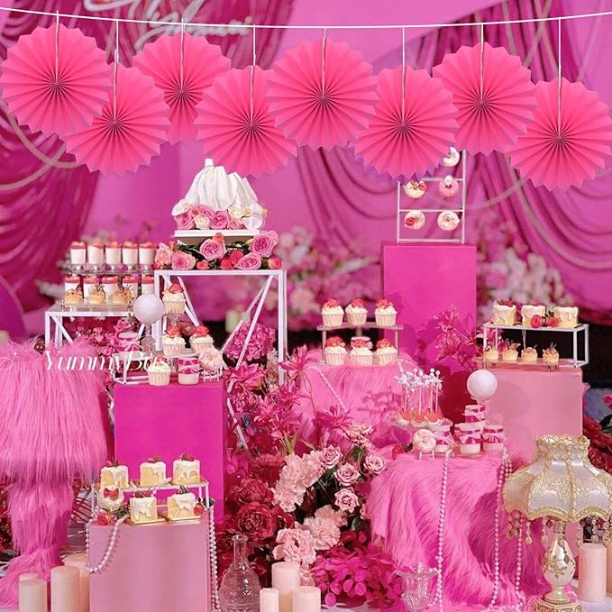 Red Graduation Party Decor, Girls Party Decorations, Party Supplies Party Fans - Image 5
