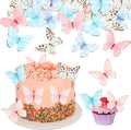 Ephlyn 48Pcs Edible Butterfly Cupcake Toppers Cupcake Picks Edible Butterfly by Ephlyn