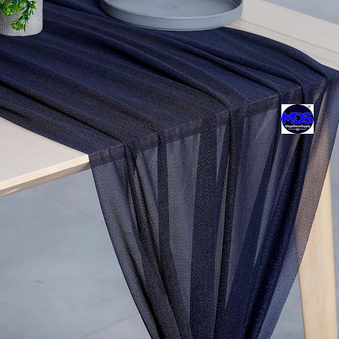 MDS 20 Pack 10ft Chiffon Table Runner 29 x 120 Inches Sheer Wedding Runner - Image 4