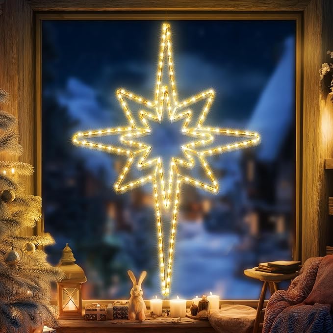 Christmas 45'' Bethlehem Star Lights Decoration by Jyoiat