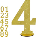 TONIFUL 11.8 Inch Gold Glitter Numbers Table Centerpieces 0-9 Birthday Party by TONIFUL