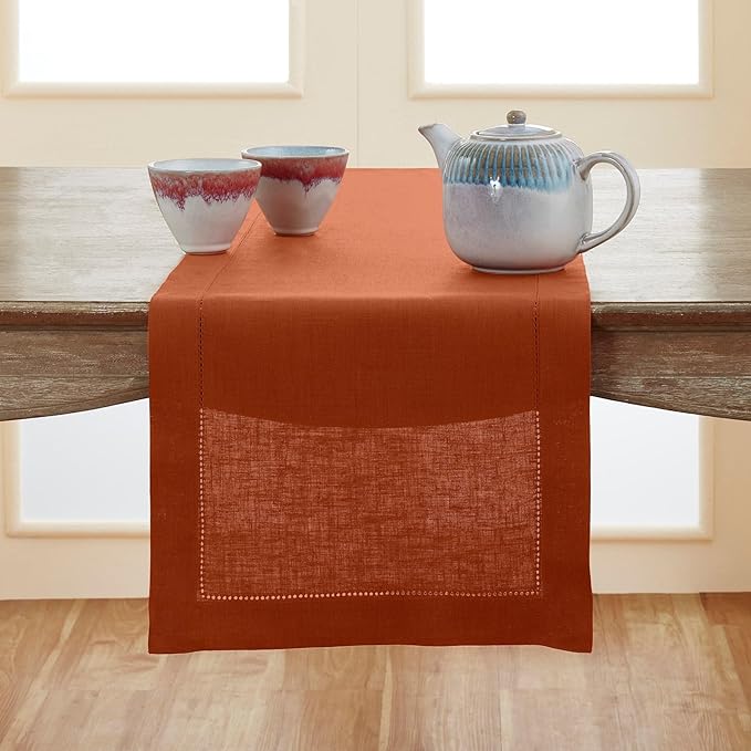 Solino Home Linen Cinnamon Table Runner 90 Inches Long by SolinoHome